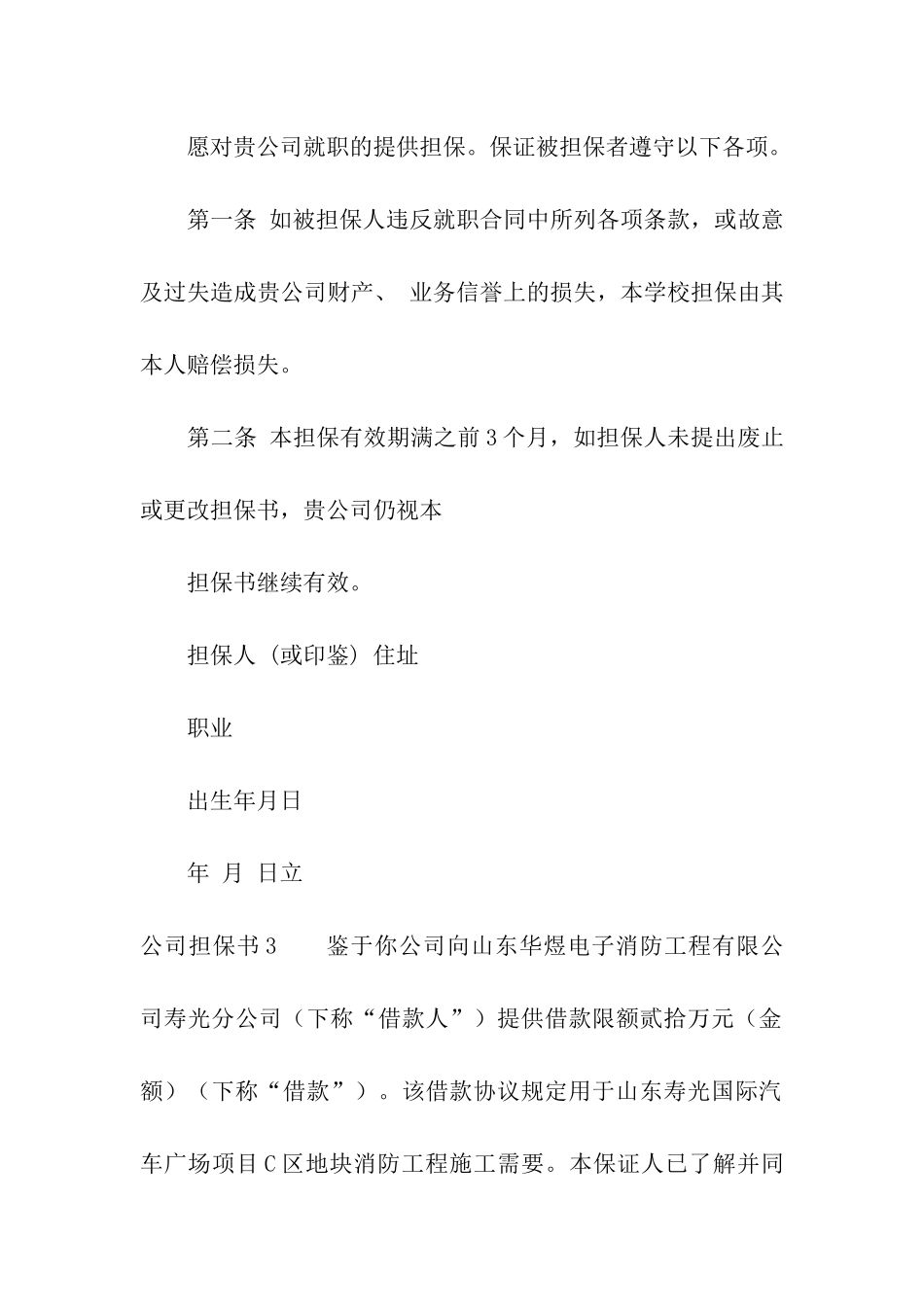 公司担保书(15篇)_第2页