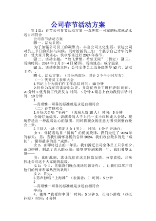 公司春节活动方案-