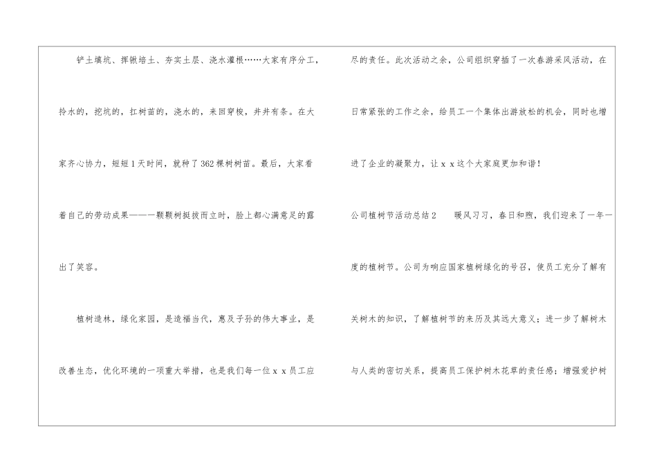 公司植树节活动总结8篇_第2页