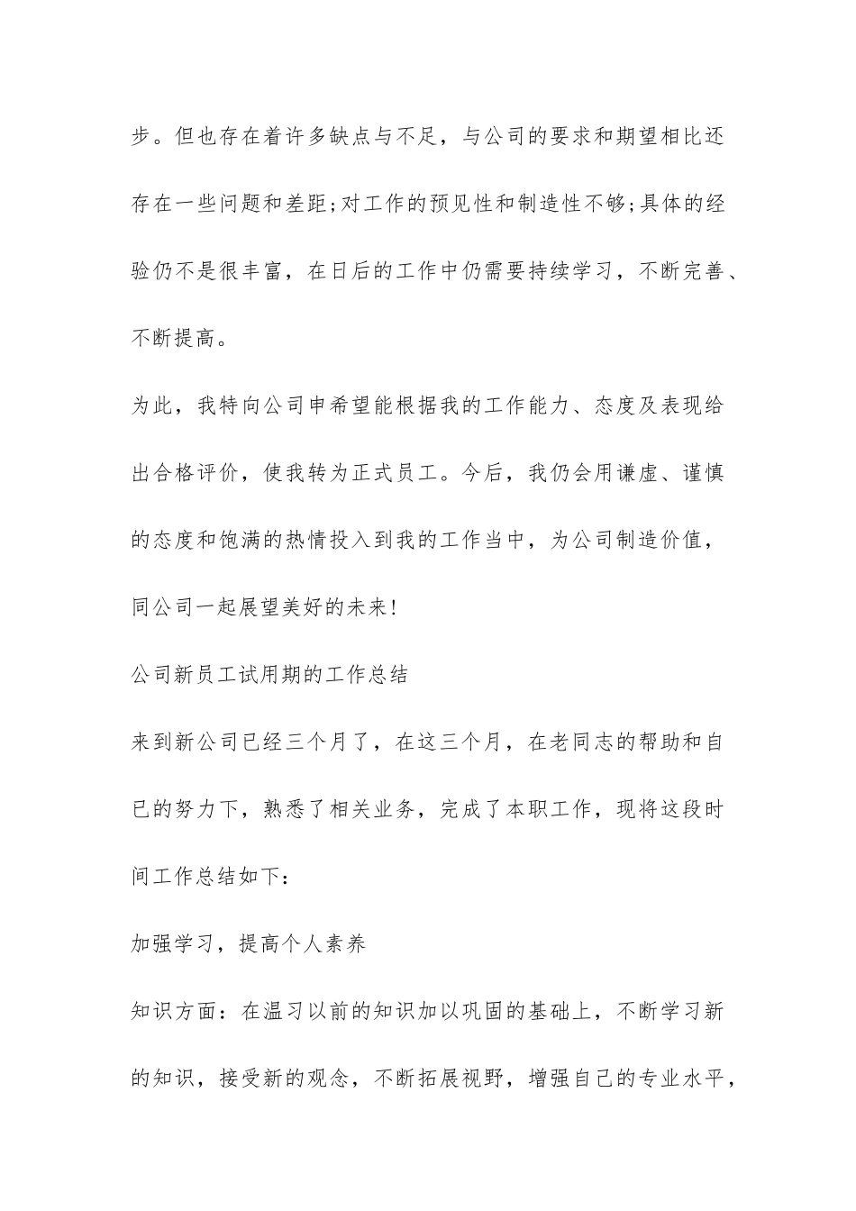 公司的新员工试用期工作总结-_第3页