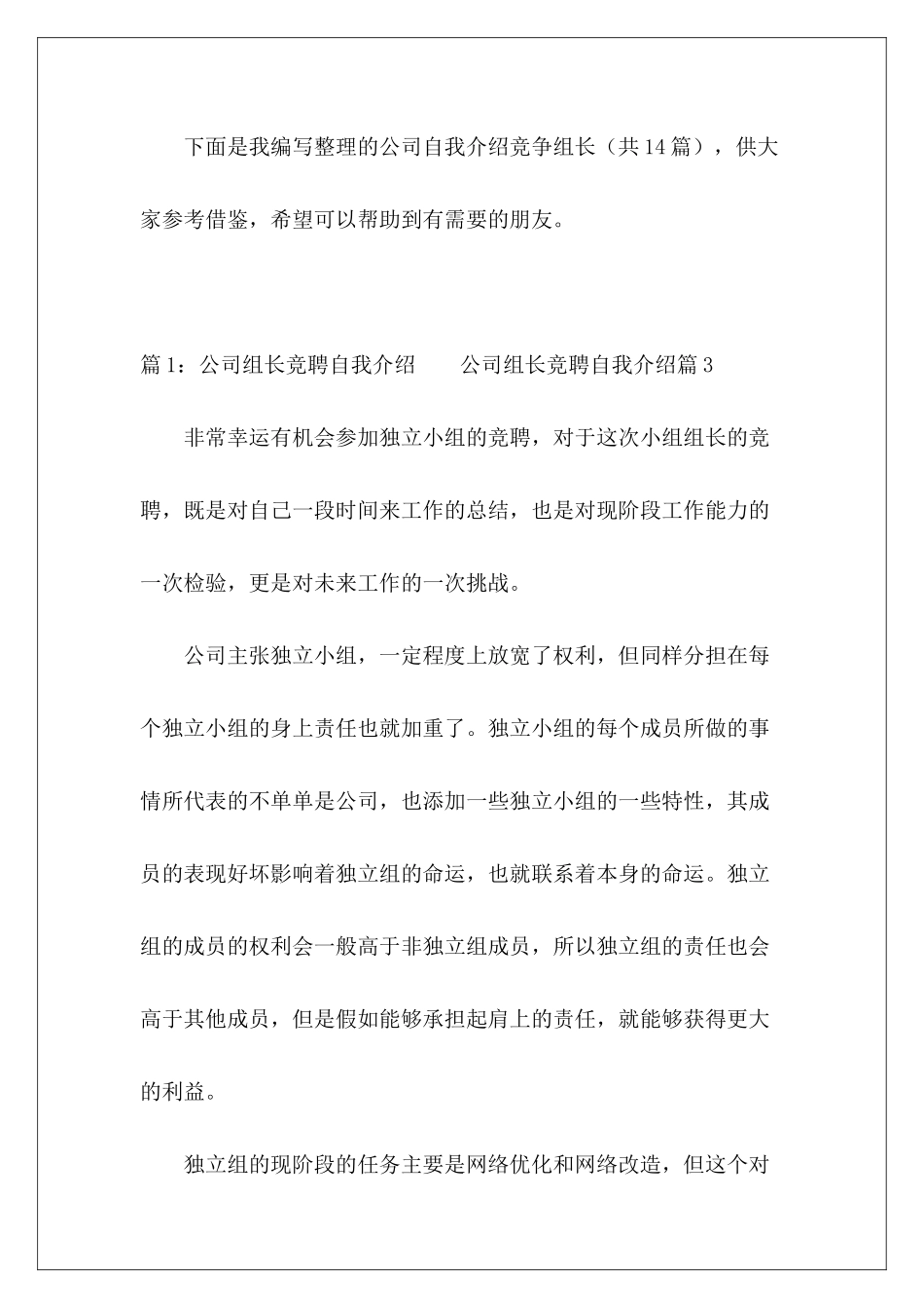公司自我介绍竞争组长-_第2页