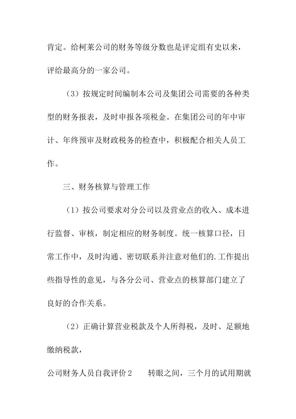 公司财务人员自我评价_第3页