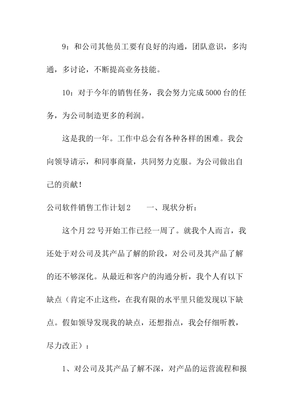 公司软件销售工作计划_第3页