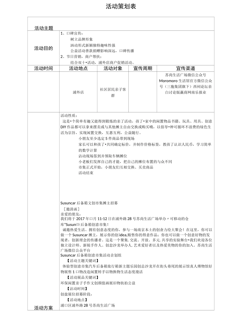 汽车后备箱文创集市活动方案_第2页