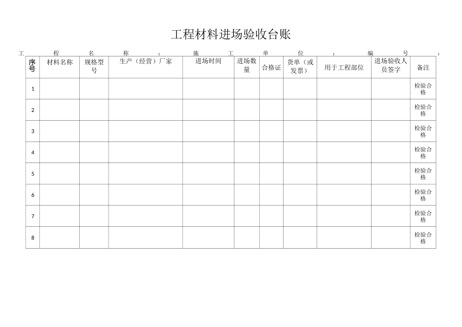 工程材料进场验收台账_第2页