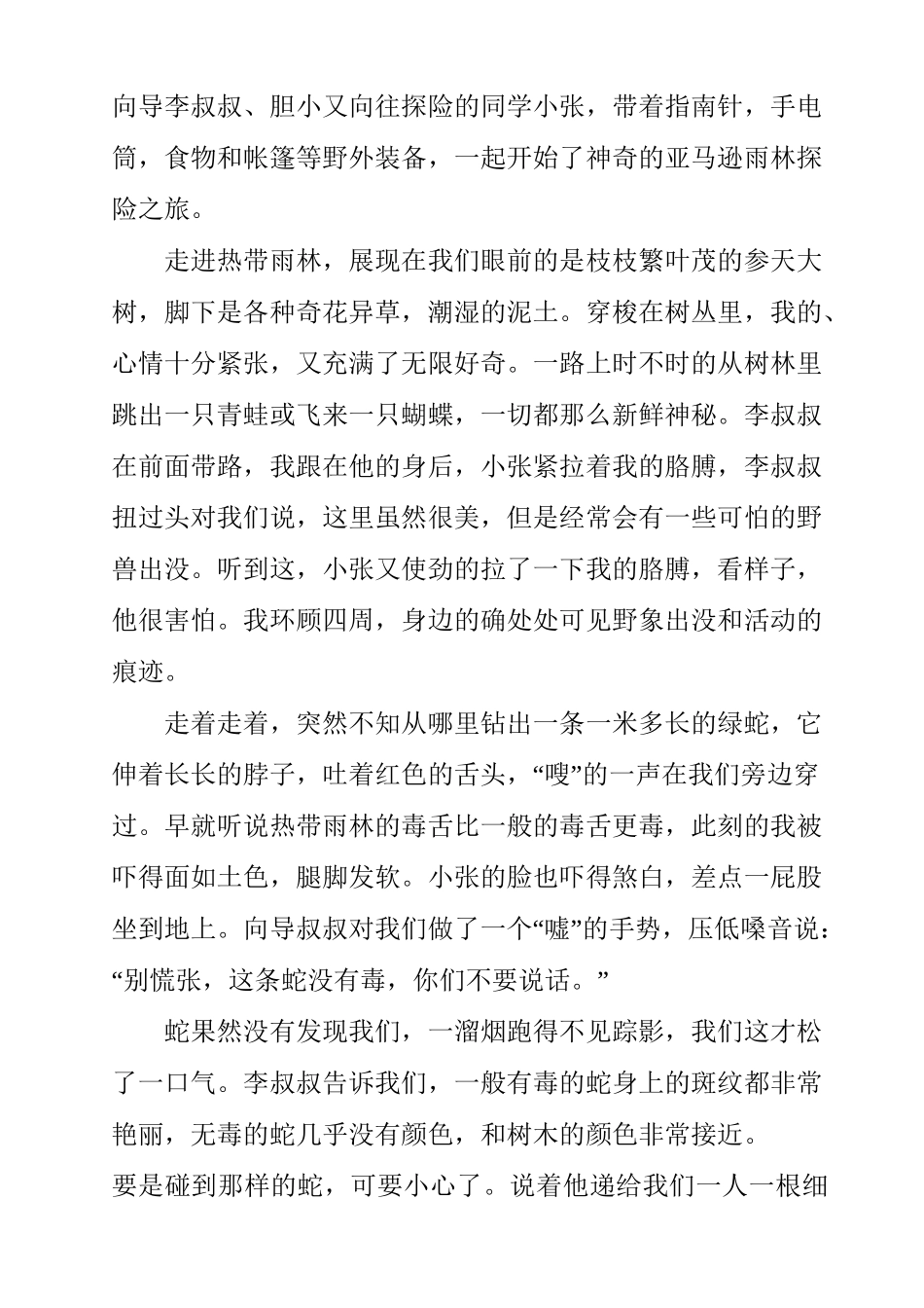 神奇的探险之旅作文范文3篇_第3页