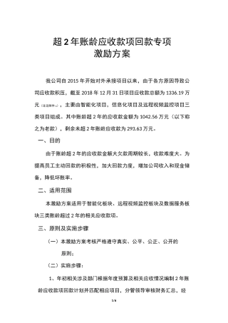 回款专项激励方案