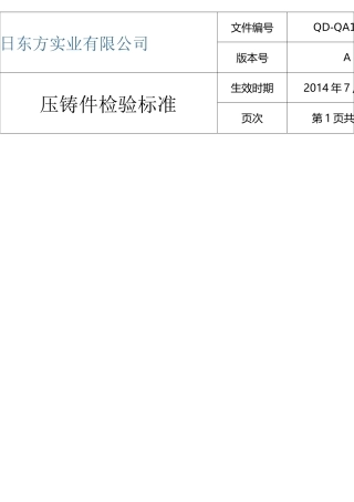 压铸件检验标准OK(正式发行).