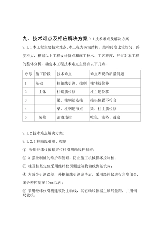 工程施工技术难点及解决方案