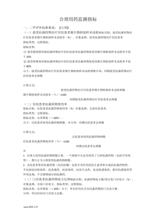 合理用药监测指标(制作)