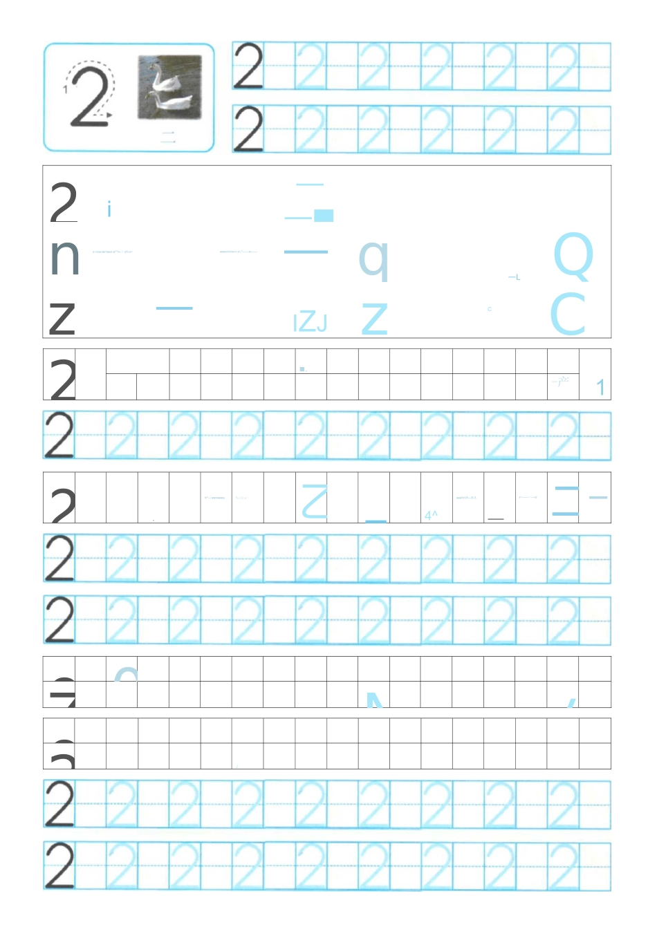 最新数字描红1-10(左半格)_第2页