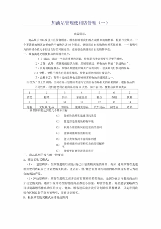 加油站管理便利店管理