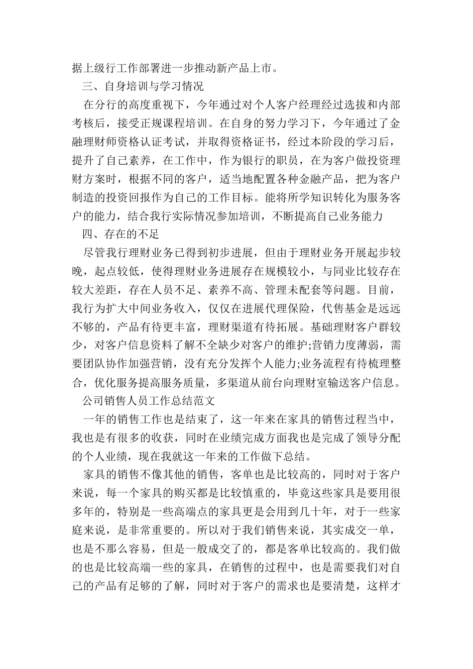公司销售人员工作总结5篇_第2页