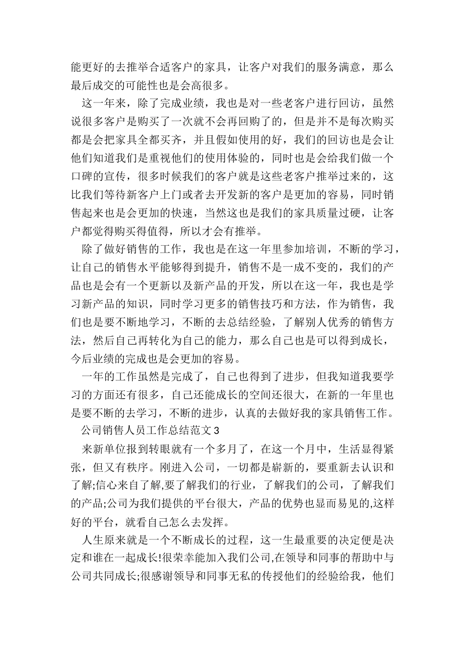 公司销售人员工作总结5篇_第3页