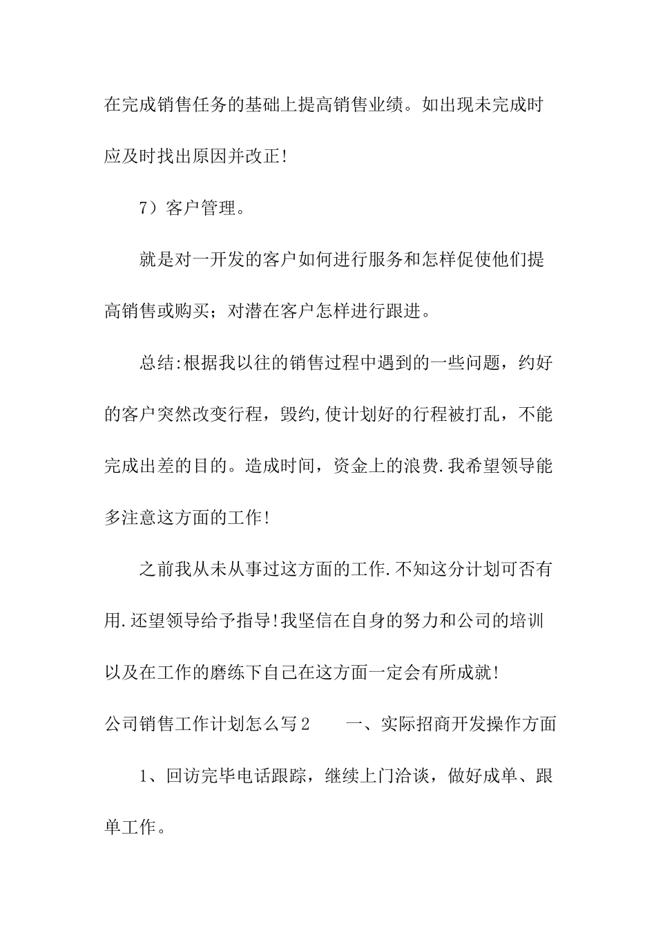 公司销售工作计划怎么写_第3页