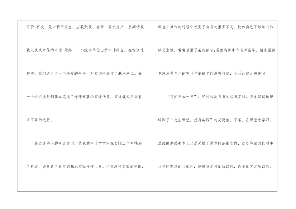 关于2024年审计实训心得体会范文五篇_第2页