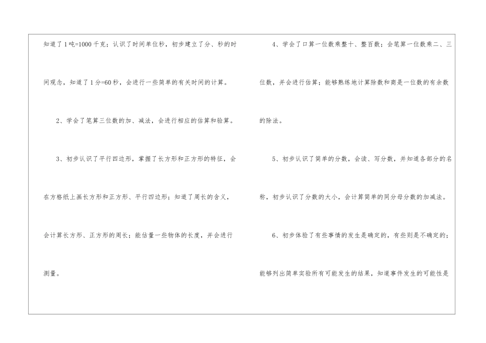 关于三年级数学教学总结合集5篇_第2页