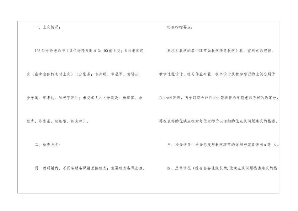 关于中学备课检查情况总结_第2页