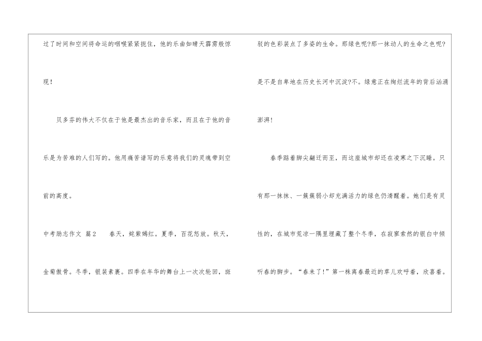 关于中考励志作文集锦5篇_第3页