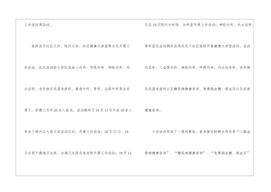 关于义诊活动总结汇编七篇_第2页