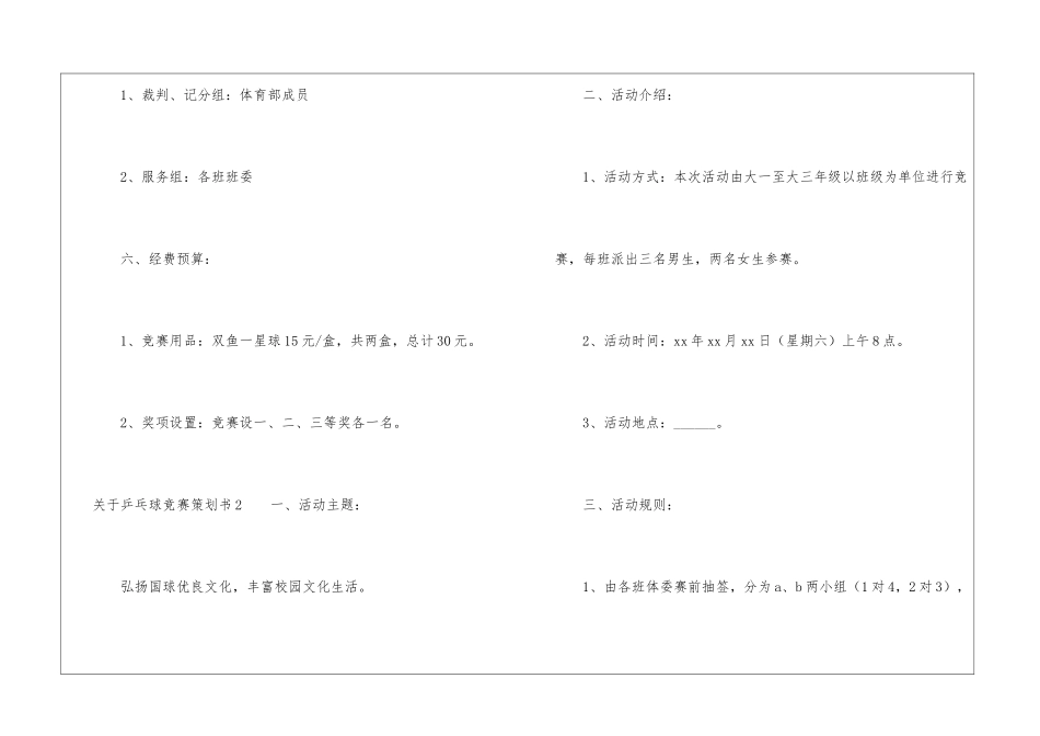关于乒乓球比赛策划书_第3页