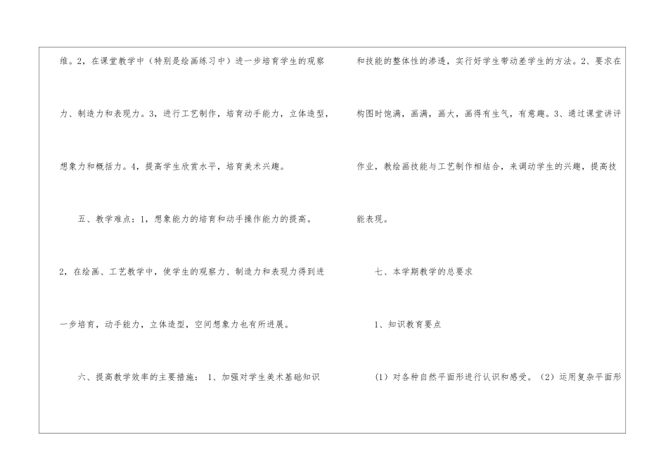 关于二年级美术教学工作计划集合7篇_第3页