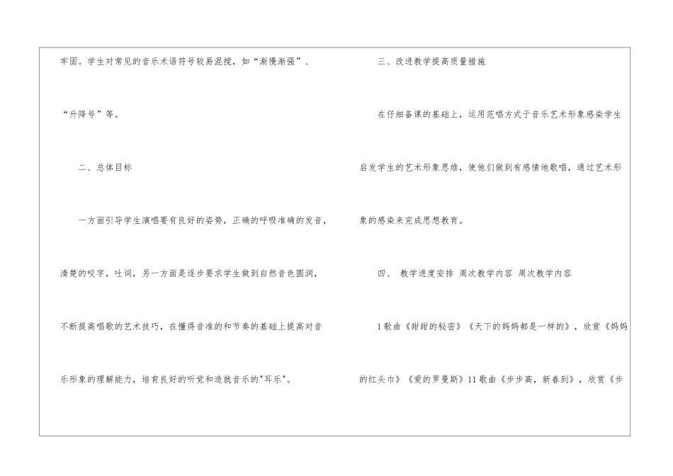 关于五年级上册音乐教学工作计划五篇_第2页