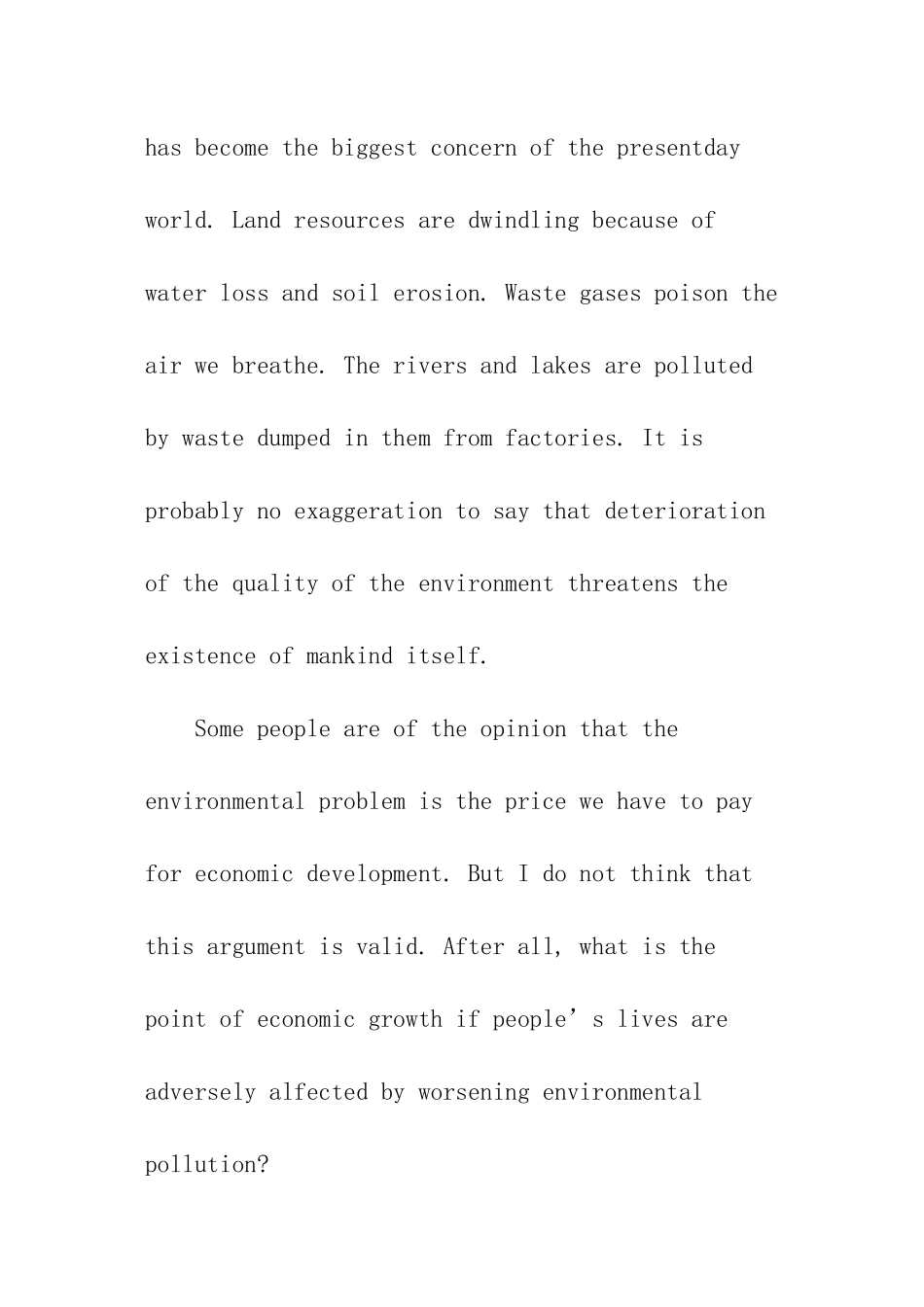 关于保护环境英语演讲稿_第3页