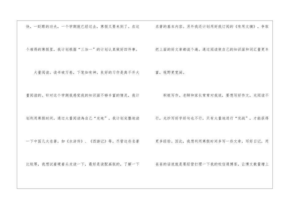 关于假期计划模板4篇_第3页