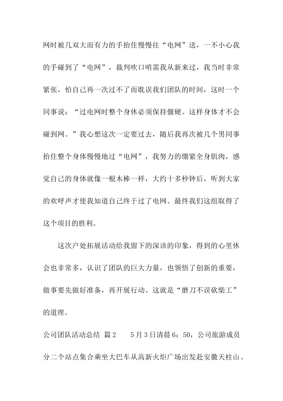 关于公司团队活动总结5篇_第3页