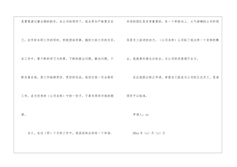 关于公司转正申请书范文六篇_第3页