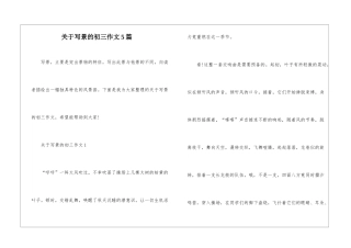 关于写景的初三作文5篇