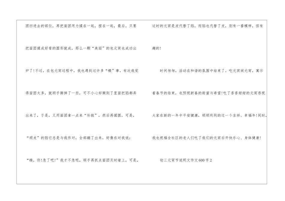 关于初三元宵节说明文作文600字5篇_第3页