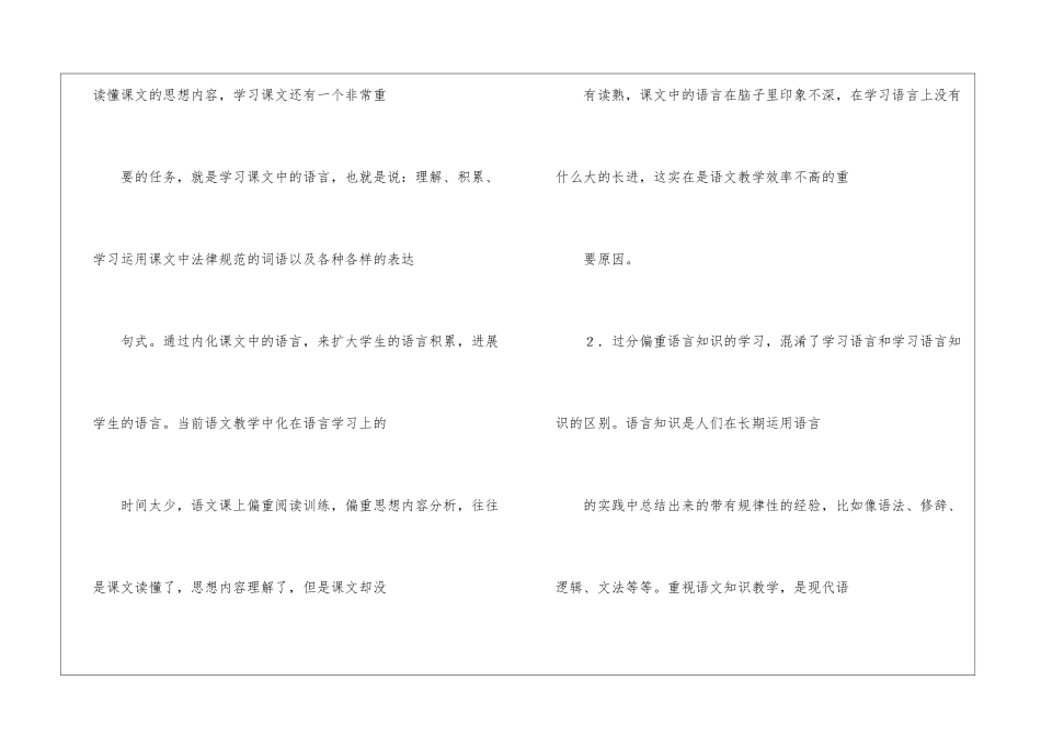 关于加强语言文字训练的认识与实践-_第2页