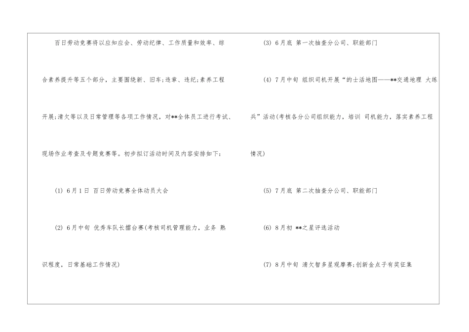 关于劳动竞赛活动方案_第2页