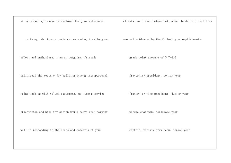 关于区域销售经理的英文求职信_第2页