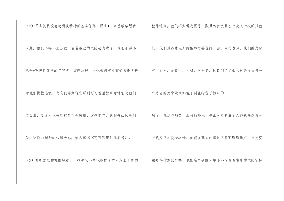关于可可西里观后感_第3页
