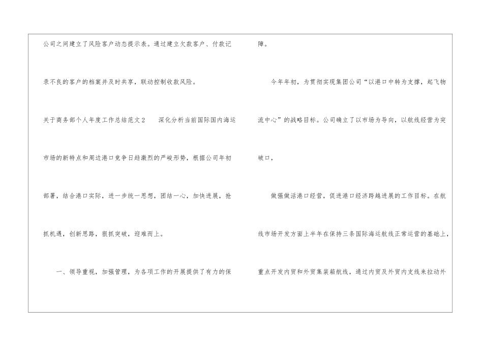 关于商务部个人年度工作总结_第3页