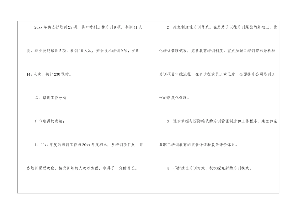 关于培训年终工作总结模板六篇_第2页