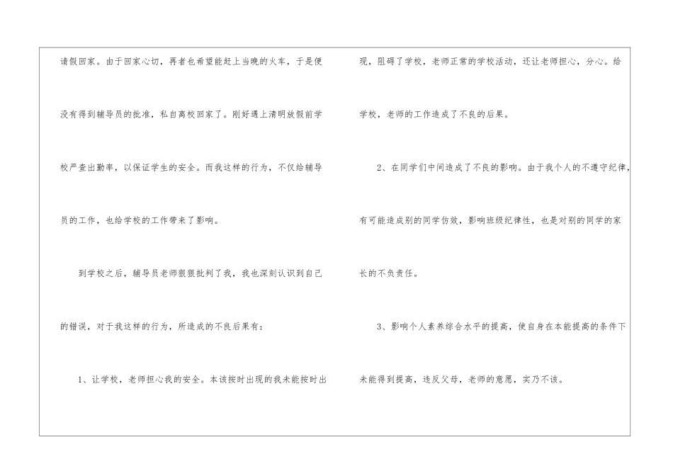 关于大学生旷课检讨书汇编五篇_第2页