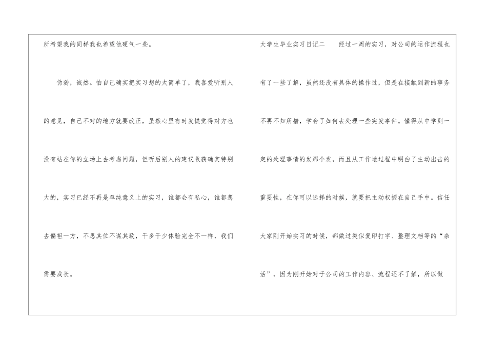 关于大学生毕业实习日记7篇_第2页