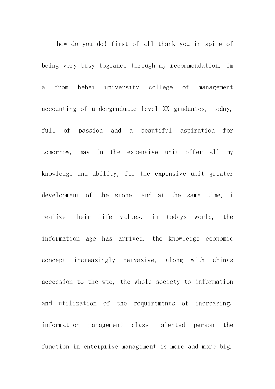 关于大学生英文求职信模板合集九篇_第3页