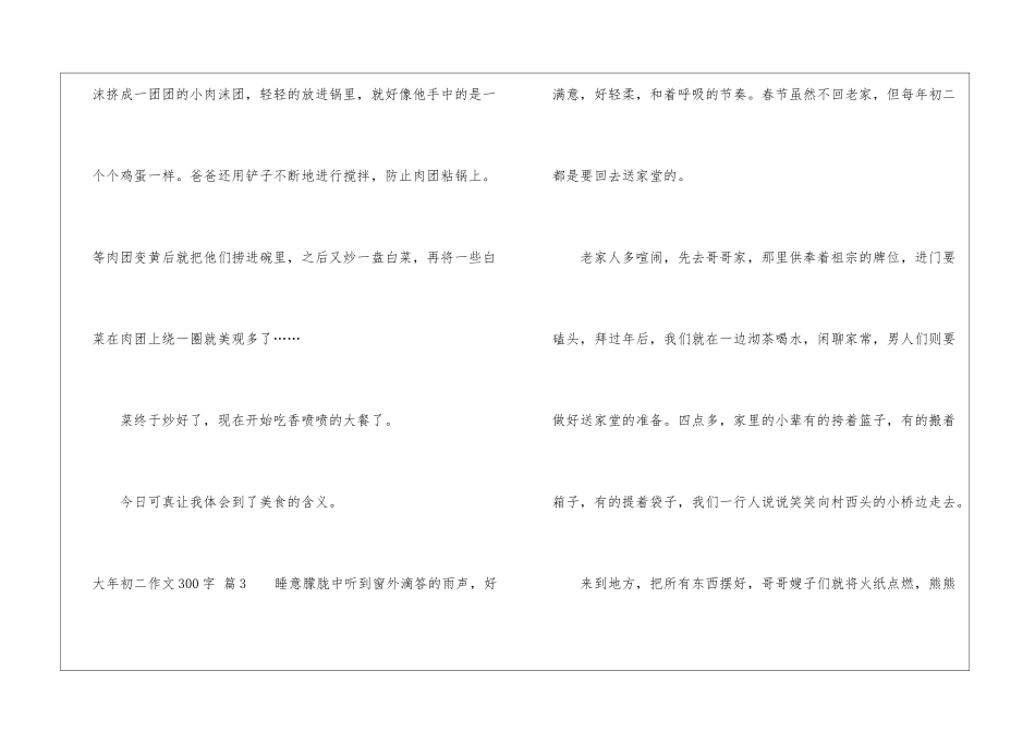 关于大年初二作文300字汇总6篇_第3页