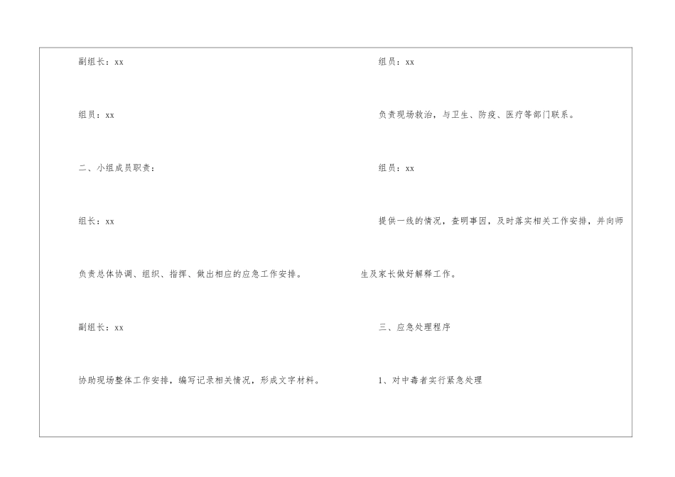 关于小学食品安全应急预案_第2页