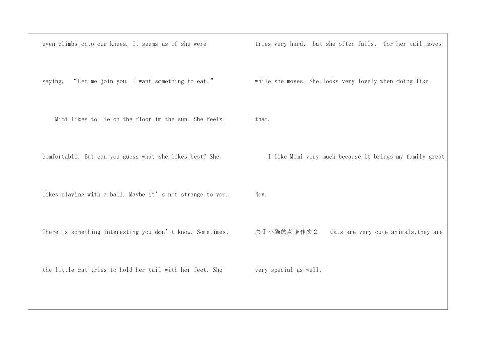 关于小猫的英语作文-英语作文范文_第2页