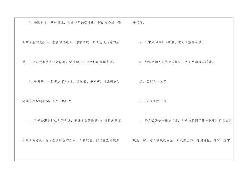 关于幼儿园卫生保健工作计划汇总9篇_第2页