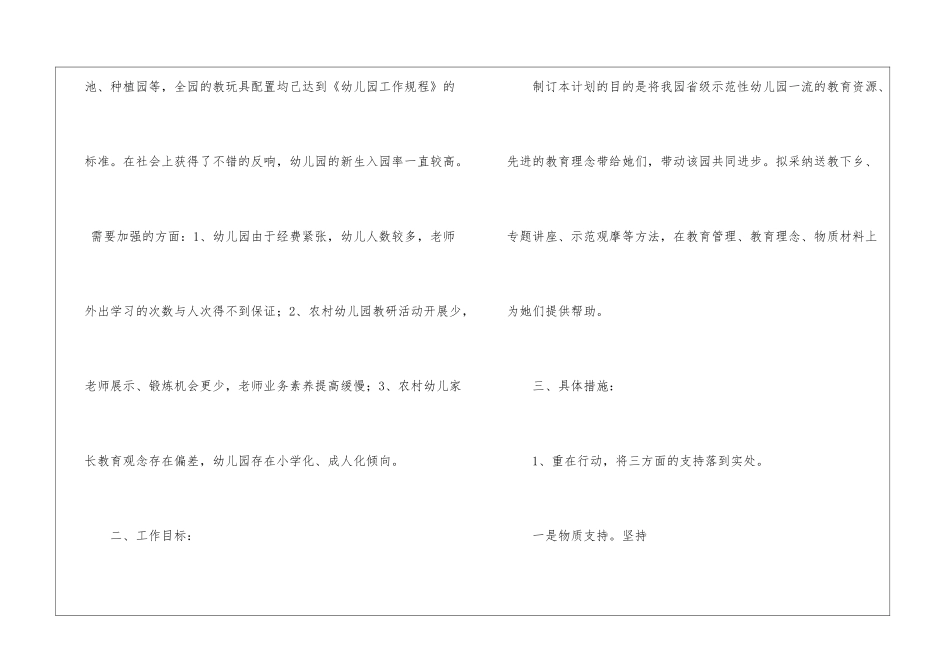关于幼儿园帮扶工作计划3篇_第2页