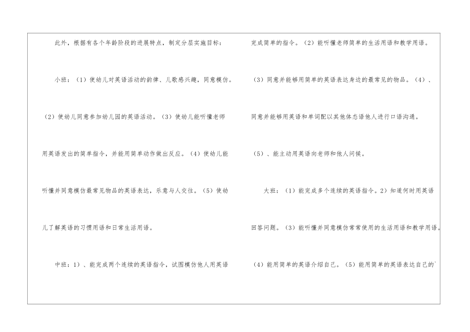 关于幼儿园英语的教研计划_第3页