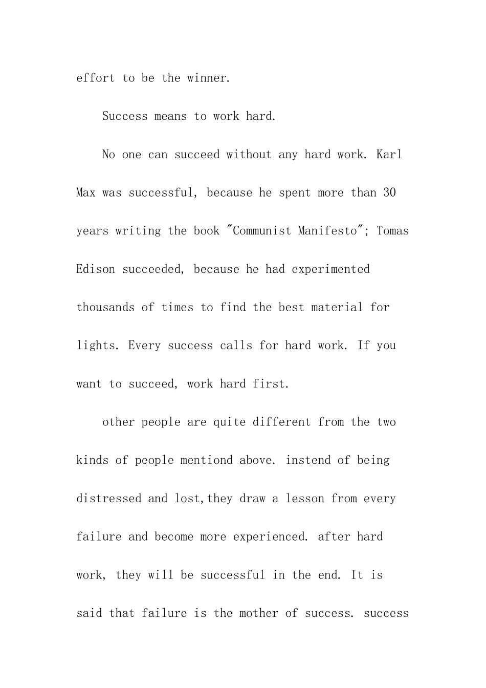 关于成功与失败的英语演讲稿_第3页