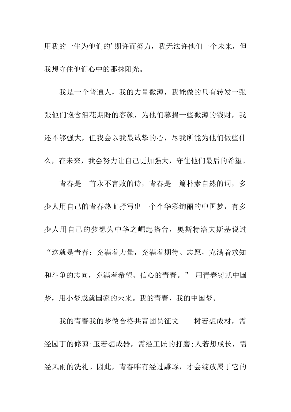 关于我的青春我的梦做合格共青团员征文_第2页